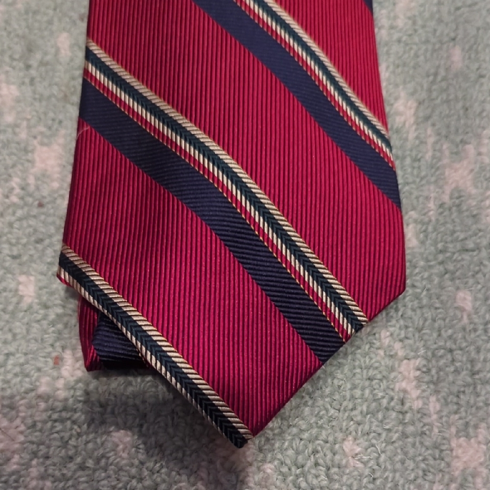 Classic Red Striped Tie
